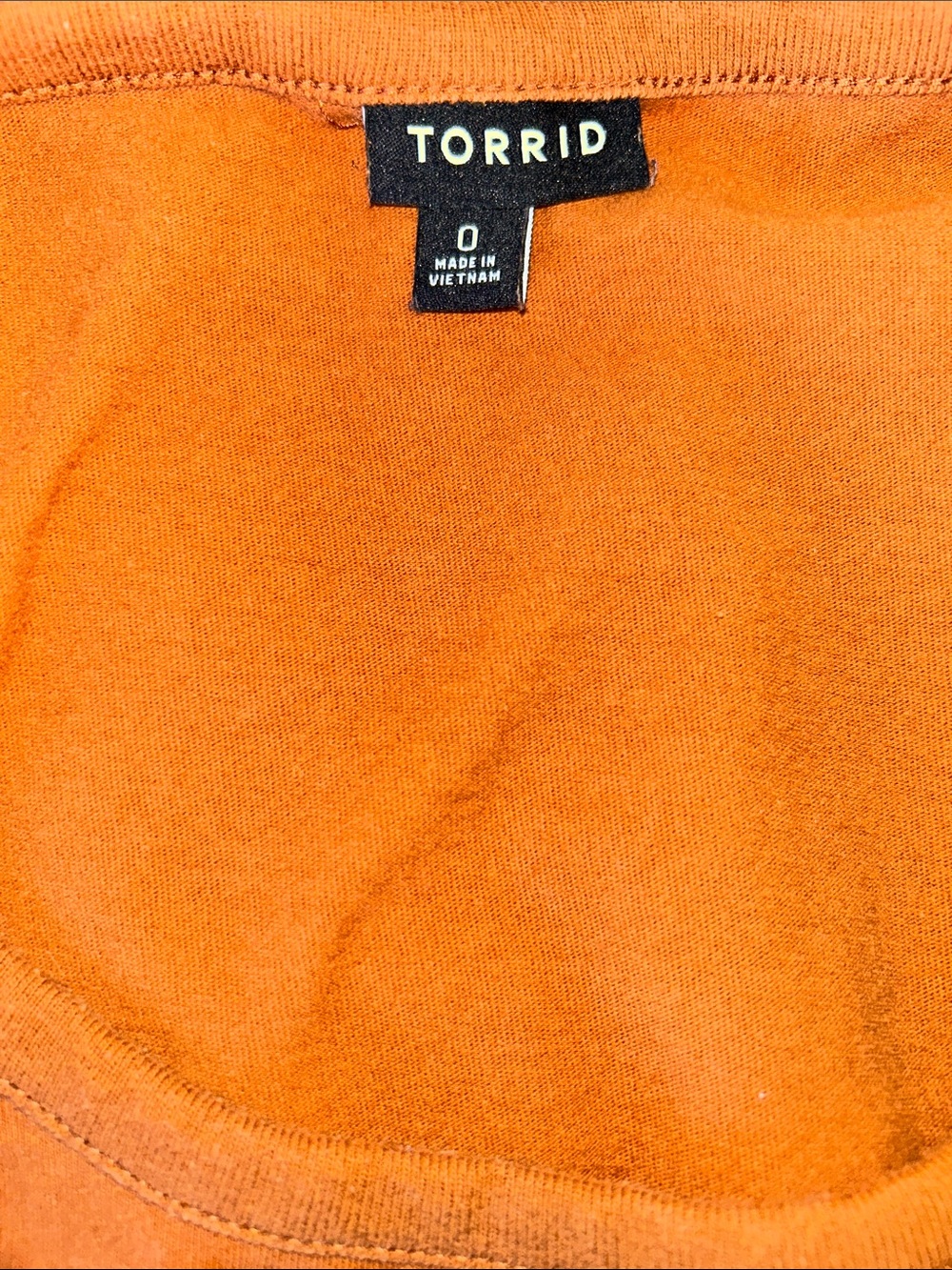 torrid Rust Orange Sleeveless Peplum Tank size 0x - Picture 6 of 8